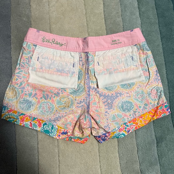 Lilly Pulitzer Written in the Sun Callahan Shorts Holy Grail HTF Size 10 - Picture 8 of 9